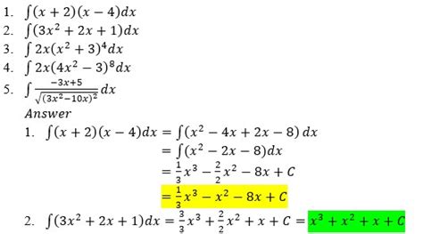Image result for Integral Sample Problems