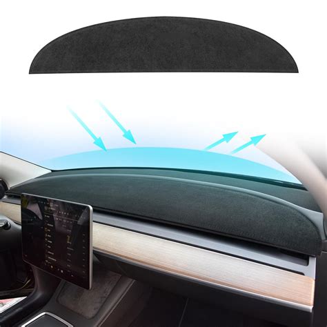 MASHA Dashboard Cover for Tesla Model 3/Y, Flannel Dashboard Pad Dash ...