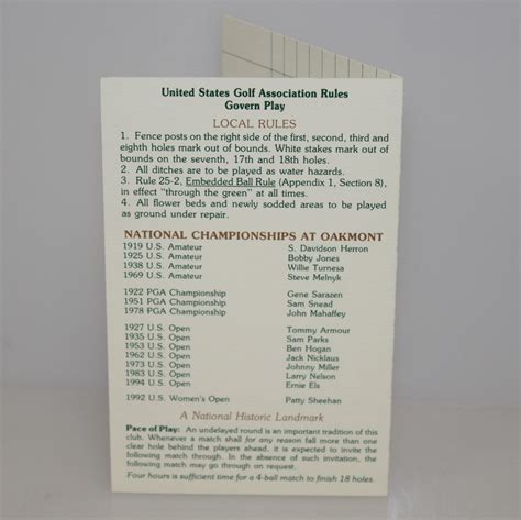 Lot Detail - Sam Snead Signed Oakmont Country Club Scorecard JSA ALOA