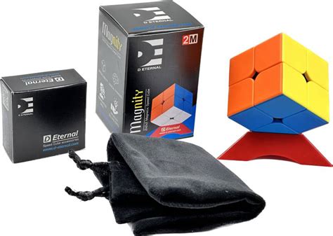 D ETERNAL Magnity 2M Cube 2x2 (Magnetic) Stickerless Magic Speed Cube ...