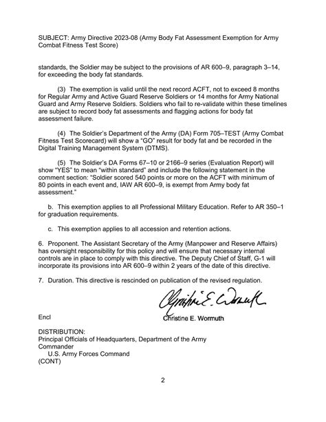 540 ACFT Score 2025 - No Height and Weight | Army Directive 2023-08 ...