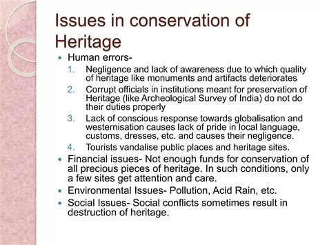 Conservation of Heritage.pptx | Free Download