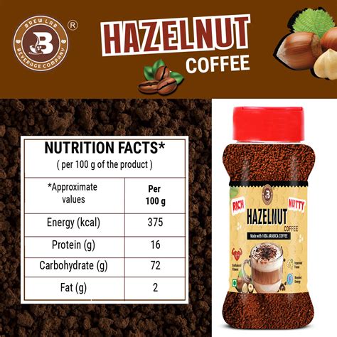 Brew Lab Rich & Nutty Hazelnut Coffee | Made With 100% Arabica Coffee ...