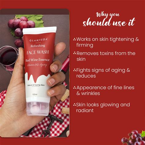 Glamveda Red Wine Advance Anti Ageing Face Wash – Glamveda Skincare