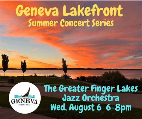 The Greater Finger Lakes Jazz Orchestra @ Geneva Lakefront Summer ...