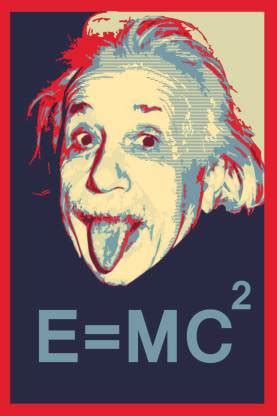 Poster - Albert Einstein Funny Poster Paper Print - Art & Paintings ...
