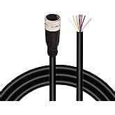 Generic M12 Female Straight 4 Pin Connector Aviation Socket Electrical ...