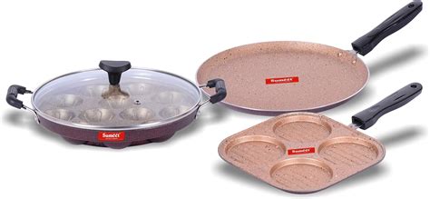 Buy Sumeet Nonstick Granite Finish VIVA 3 Pc Smart Cookware Set (Mini ...