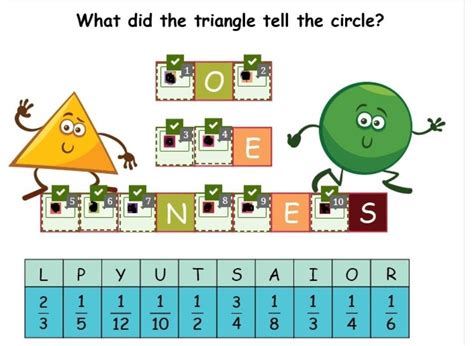 Arrange the fractions given in the table in an increasing order. Then ...