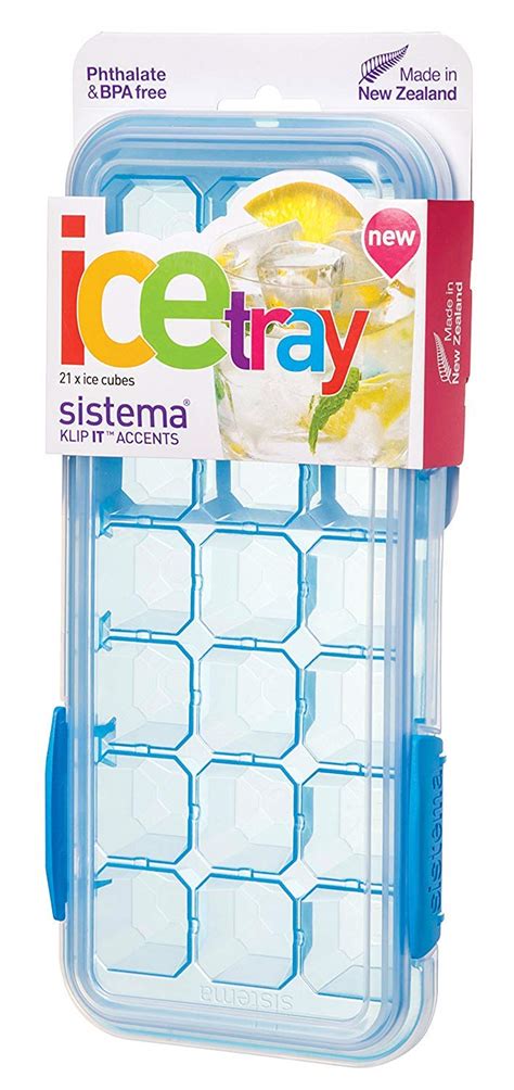 Buy Sistema Silicone Ice Cube Trays 21 Cavity Ice Tray Flexible ...