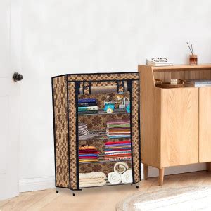 POWEREST Elegant Metal Collapsible Wardrobe 4 Layer with Dustproof ...