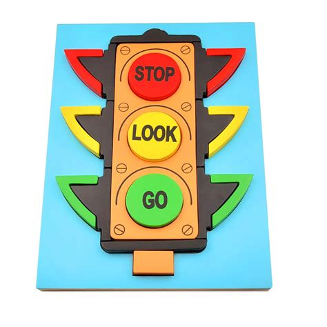 Little Genius Traffic Light Puzzle – Wooden Traffic Safety Toy for ...