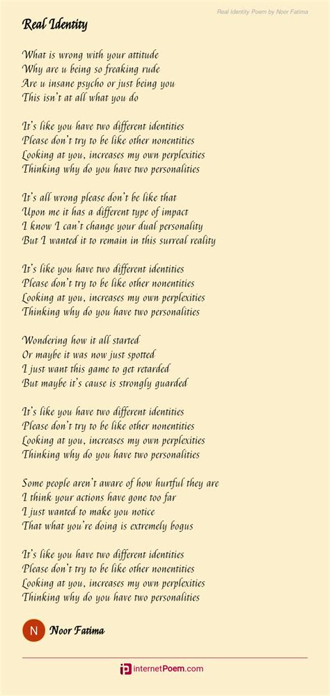 Identity Poem Examples 的图像结果