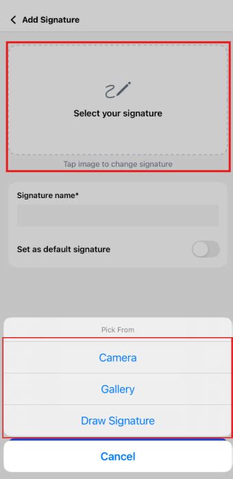 How to add a new signature in IOS? - UAE - Swipe
