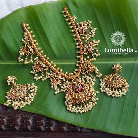 One Layer Guttapusalu Haram, Long Haram, Temple Jewellery Online ...