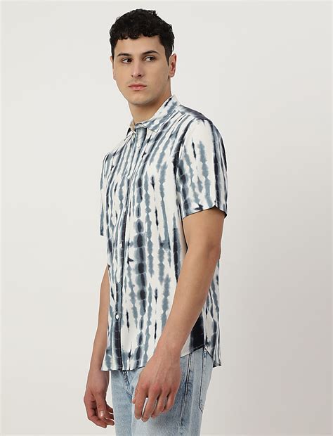 Buy Pure Viscose Tie & Dye Spread Collar Shirt at Marks & Spencer