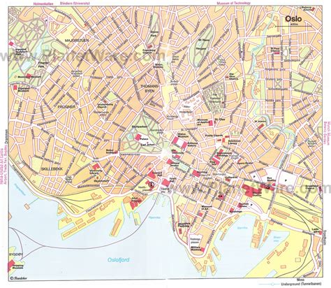 Oslo Kaart - Interactieve en Gedetailleerde Plattegronden van Oslo | OrangeSmile.com