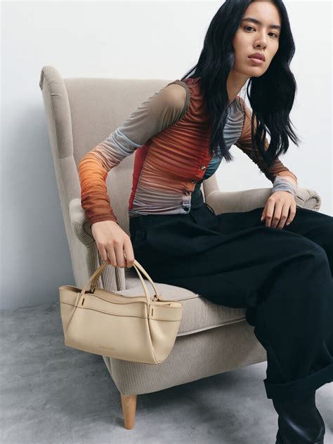 Dusted Oat Clarice Pleated Double-Handle Tote Bag - Dusted Oat - Bags ...