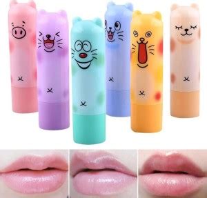 KA-KAIASHA CARTOON SHAPE LIP BALM COLOR CHANGER PACK OF 6 FRUITS ...