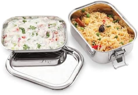 Buy LunchBots Stainless Steel Trio Containers (Silver), 940 milliliter ...