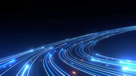 High Speed Light Streaks internet data, blue colour, glow lines, background, stream line glowing ...