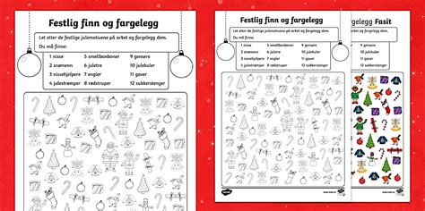 Festlig julemotiv fargelegging (teacher made) - Twinkl