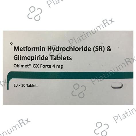 Obimet GX Forte 4mg Tablet SR 10s - Save 71% on Substitute Medicine