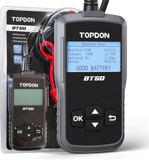 TT TOPDON TOPDON BT50 Car Battery Tester - 100-2000CCA 12V India | Ubuy