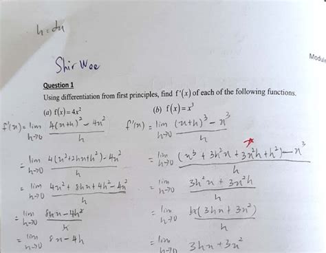 Differentiation Finding Gradient Function by Using First Principle 的图像结果