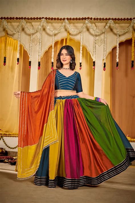 Festive Wear Designer Lehenga with Multicolor Thread Work – Reet Riwaz ...