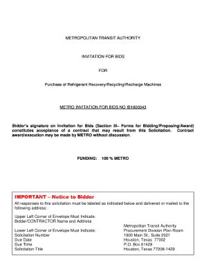Fillable Online ridemetroapp IMPORTANT Notice to Bidder - ridemetroapp ...