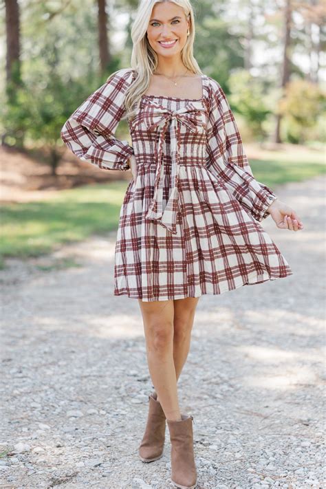 All That You Love Brown Plaid Dress – Shop the Mint