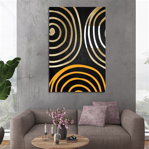 Modern Art Canvas Print - Classic Black and Golden Canvas – Kotart