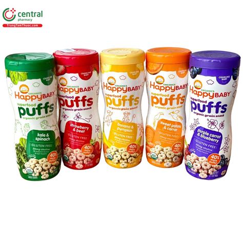 Bánh ăn dặm Happy Baby Superfood Puffs - Sự kết hợp hương vị khéo léo