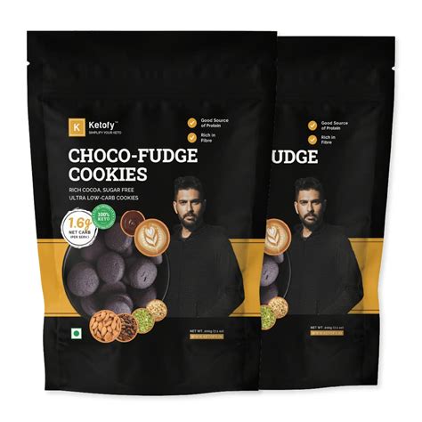 Ketofy - Choco Fudge Cookies (2x200g) | Ultra Low Carb Chocolate ...