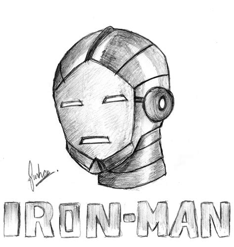 Iron Man Head Trawing Tutorial 的图像结果