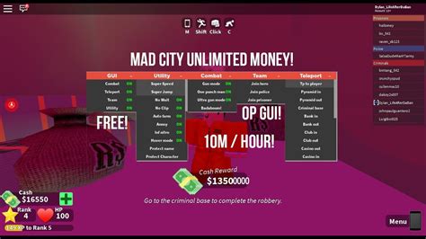 Mad City Mod Menu Script 的图像结果