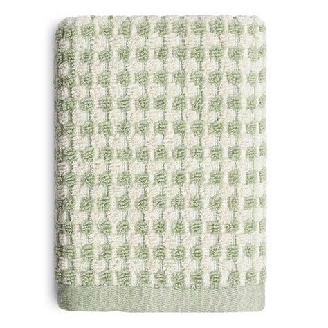 Honeybloom Plush Performance Sage Popcorn Cotton Hand Towel, 16x28