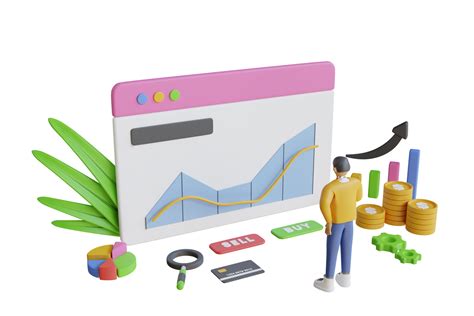 3d Businessman buying or selling shares, investing in stock market from mobile phone ...