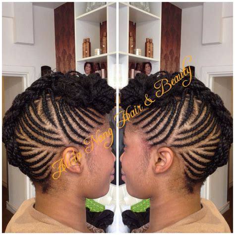 Conrows & twist in a Mohican style | Cornrows styles, Natural hair ...