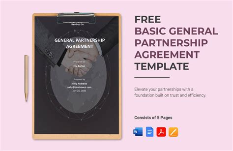 General Partnership Agreement Example 的图像结果