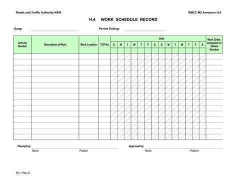 Employee Schedule - Template Spark...: Premium Template - Template Spark