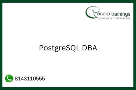 Image result for PostgreSQL DBA Training
