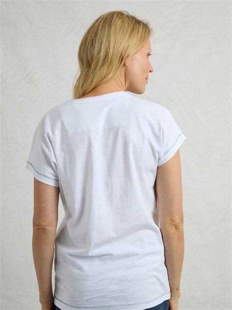 Buy Weird Fish White Beach Run 100% Organic Cotton Graphic Slub T-Shirt ...