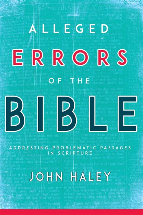Buy Alleged Errors of the Bible: Addressing Problematic Passages in ...