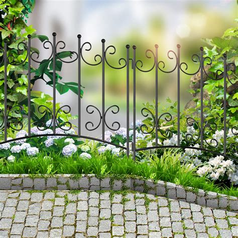 AMAGABELI GARDEN & HOME Garden Fence 24inx10ft Decorative Metal Fence ...