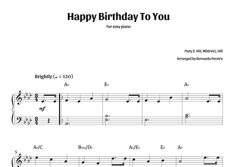 Happy Birthday To You (easy piano in Ab major - clean with chords) (arr ...