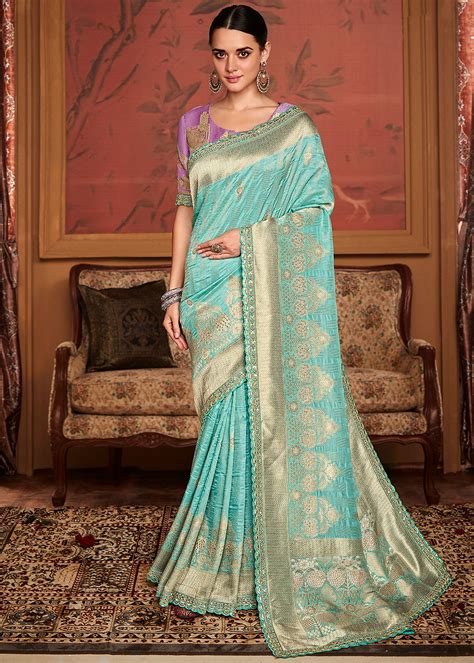 Buy Latest Embroidery Saree Collection Online By Kolour - India