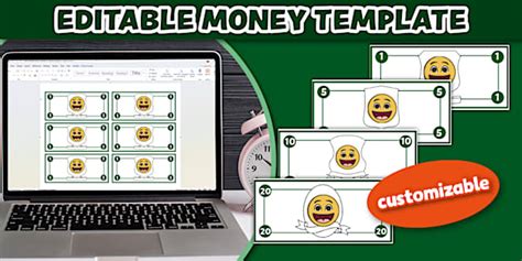 Editable Money Template (teacher made) - Twinkl