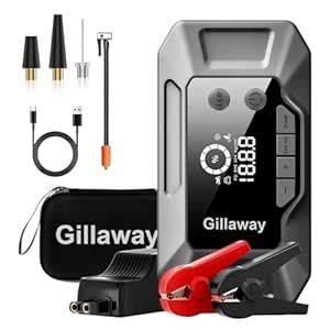 Gillaway Q11 Jump Starter with Air Compressor 150PSI, 4500A Portable ...